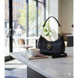 Juicy Couture Bundle, Black Y2K Purse w/Gold Chain Straps, Belt Bag (no straps)